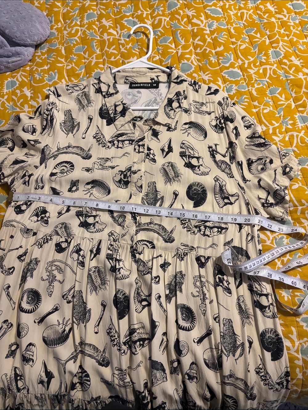 ModCloth Dangerfield Body Fossils Tiered Collared Dress - Picture 4 of 5